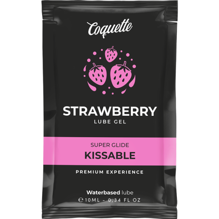 COQUETTE COSMETICS - LUBRIFICANTE KISSABLE A BASE ACQUA DI FRAGOLA POCKET 10 ML