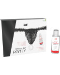 INTT RELEASES - SLIP NERO BRASILIANO CON PERLE E GEL LUBRIFICANTE 50 ML