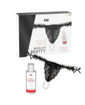 INTT RELEASES - SLIP NERO BRASILIANO CON PERLE E GEL LUBRIFICANTE 50 ML