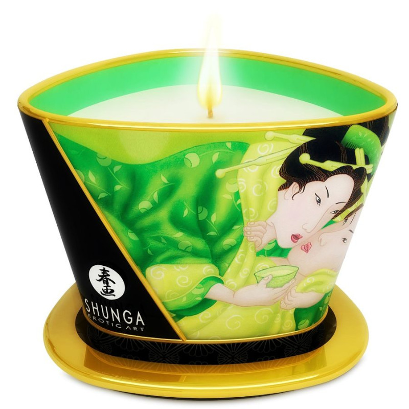 SHUNGA - MINI CARESS BY CANDELIGHT CANDELA DA MASSAGGIO T VERDE 170 ML