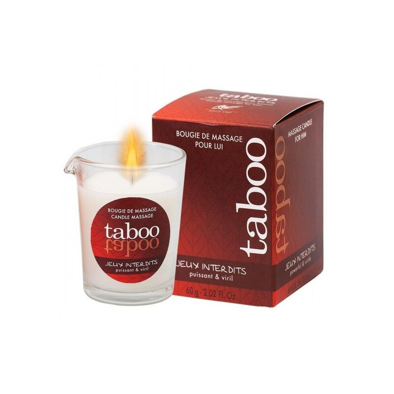 RUF - CANDELA DA MASSAGGIO TABOO PER LUI JEUX INTERDITS AROMA DI LICHENE SELVAGGIO