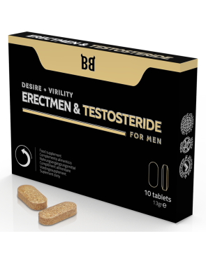 BLACK BULL - POTENZA ERECTMEN E TESTOSTERIDE E TESTOSTERONE PER UOMINI 10 CAPSULE