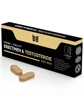 BLACK BULL - POTENZA ERECTMEN E TESTOSTERIDE E TESTOSTERONE PER UOMINI 4 CAPSULE