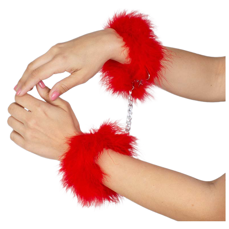 GIOCO SEGRETO - MANETTE MARABOU ROSSO