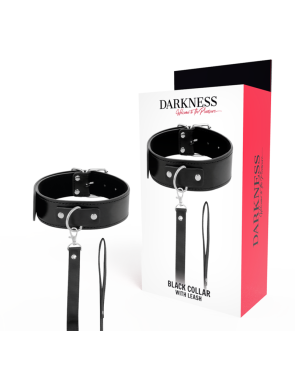 DARKNESS - COLLANA POSTURA CON CATENA IN PELLE