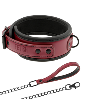 FETISH SUBMISSIVE DARK ROOM - COLLANA A CATENA CON FODERA IN NEOPRENE