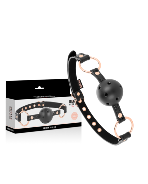 BEGME - BLACK EDITION BALL GAG VEGAN IN PELLE