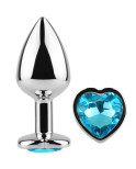 SECRETPLAY - TAPPO IN METALLO CUORE BLU TAGLIA PICCOLO 7 CM