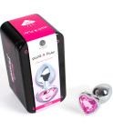 SECRETPLAY - TAPPO IN METALLO FUCSIA CUORE TAGLIA PICCOLA 7 CM