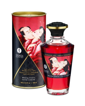 SHUNGA - OLIO DA MASSAGGIO EFFETTO CALORE SAPORE INTENSO DI CILIEGIA 100 ML