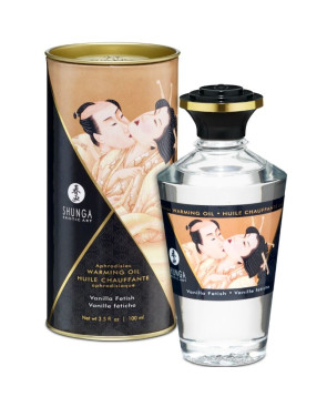 SHUNGA - OLIO DA MASSAGGIO EFFETTO CALDO AL GUSTO VANIGLIA FETISH 100 ML