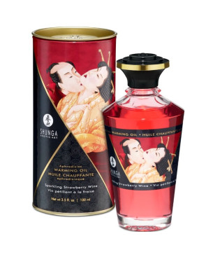 SHUNGA - OLIO DA MASSAGGIO EFFETTO CALORE FRAGOLE E CAVA 100 ML