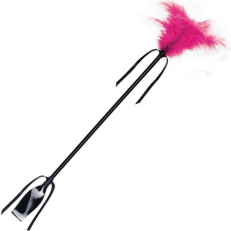 SECRETPLAY - WHIP  FEATHER NERO E FUCSIA