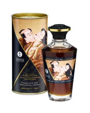 SHUNGA - OLIO DA MASSAGGIO EFFETTO CALORE GUSTO CREAMY LOVE LATTE 100 ML