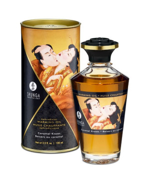 SHUNGA - OLIO DA MASSAGGIO CON EFFETTO CALORE SAPORE CARAMELLO 100 ML