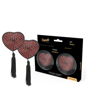 COQUETTE CHIC DESIRE - COPRI CAPEZZOLI CUORE NERO / ROSSO