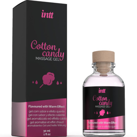 INTT MASSAGE  ORAL SEX - GEL DA MASSAGGIO AL GUSTO DI CANDY COTONE CON EFFETTO RISCALDANTE