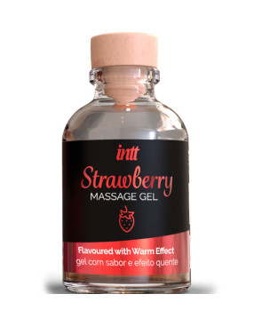 INTT MASSAGE  ORAL SEX - GEL DA MASSAGGIO AL GUSTO DI FRAGOLA EFFETTO CALDO