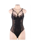 QUEEN LINGERIE - ORSACCHIOTTO IN PIZZO NERO L/XL