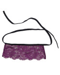 SUBBLIME - CORSET COSA E BLINDFOLD NERO E VIOLA L / XL