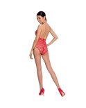 PASSION - WOMAN BS087 BODYSTOCKING ROSSO TAGLIA UNICA