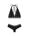 Set di Lingerie Fantasy Lingerie Nero (M/L)