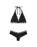 Set di Lingerie Fantasy Lingerie Nero (M/L)