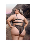 Set di Lingerie Fantasy Lingerie Nero (Queen size)