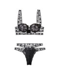 Set di Lingerie Fantasy Lingerie Nero (M/L)