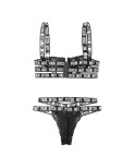 Set di Lingerie Fantasy Lingerie Nero (M/L)