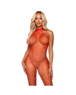 LEG AVENUE - BODYSTOCKING LE FRIVOLE - COLLO RACER TAGLIA UNICA ROSSO