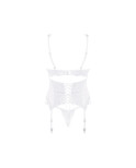 OBSESSIVE - CORSETTO E PERIZOMA AMOR BLANCO L/XL