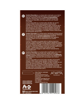 CONTROL - ADAPTA CHOCOLATE CONDOMS 12 UNITS