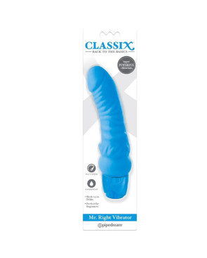 CLASSIX - DILDO VIBRANTE MR. RIGHT MULTI-SPEED 15,5 CM BLU