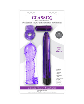 CLASSIX - KIT PER COPPIE CON ANELLO, GUAINA E PROIETTILI VIOLA