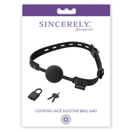 Solid Ball Gag Sincerely Locking Sportsheets