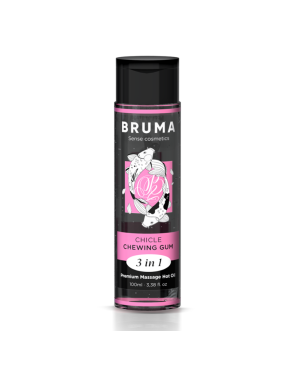 BRUMA - OLIO DA MASSAGGIO PREMIUM EFFETTO CALORE SAPORE GOMMA 3 IN 1 - 100 ML