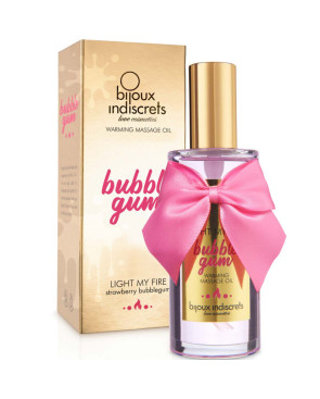 BIJOUX - INDISCRETS LIGHT MY FIRE OLIO DA MASSAGGIO EFFETTO CALORE GUSTO GOMMA