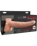 FETISH FANTASY SERIES - IMBRACATURA REGOLABILE PENE REALISTICO CON SFERE RICARICABILI E VIBRATORE 23 CM