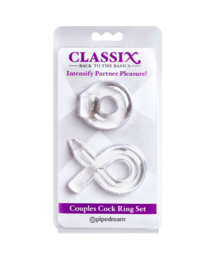 CLASSIX - SET PER COPPIA 2 ANELLI PER PENE TRASPARENTI