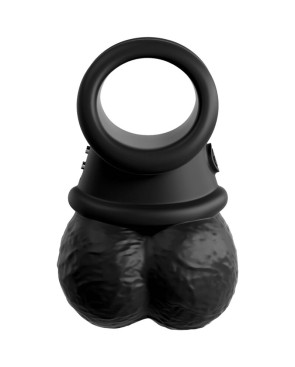 KING COCK - ELITE ANELLO CON TESTICOLO VIBRANTE IN SILICONE