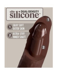 KING COCK - ELITE DILDO REALISTICO IN SILICONE 17.8 CM MARRONE