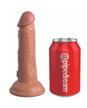 KING COCK - ELITE DILDO REALISTICO VIBRANTE E SILICONE 15.2 CM CARAMEL