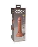 KING COCK - ELITE DILDO REALISTICO VIBRANTE E SILICONE 15.2 CM CARAMEL