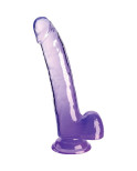 KING COCK - CLEAR DILDO CON TESTICOLI 20.3 CM VIOLA