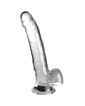 KING COCK - CLEAR DILDO CON TESTICOLI 20.3 CM TRASPARENTE