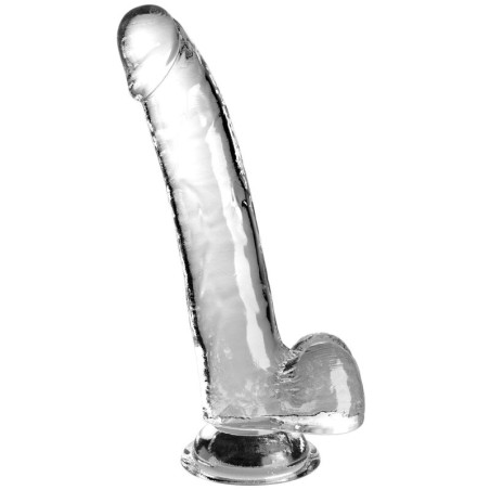 KING COCK - CLEAR DILDO CON TESTICOLI 20.3 CM TRASPARENTE