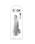 KING COCK - CLEAR DILDO CON TESTICOLI 15.2 CM TRASPARENTE