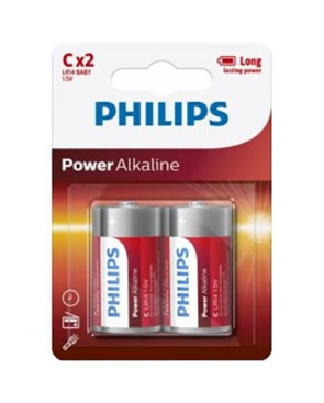 PHILIPS - POWER ALKALINE PILA C LR14 BLISTER * 2