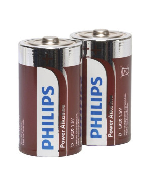 PHILIPS - POWER ALKALINE PILA D LR20 BLISTER * 2